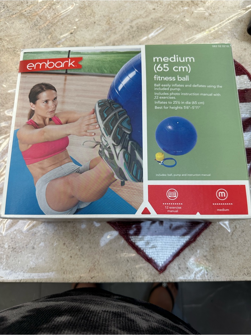 Embark Medium 65cm Fitness Ball in blue